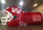 Huge Inflatable Football Helmet Tunnel Tent Lead Free PVC Tarpaulin