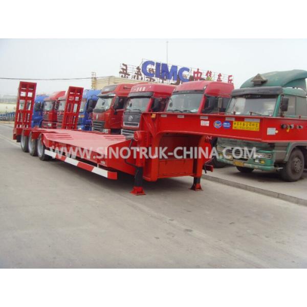 China low bed trailer 3 axles BPW brand   12.00R20 tyres  ABS  Optional JOST support leg factory