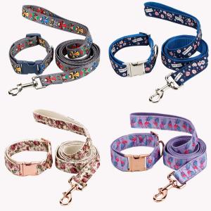 China Pu Leather Personalized Dog Collars Custom Printed Charms Designer Dog Collars factory