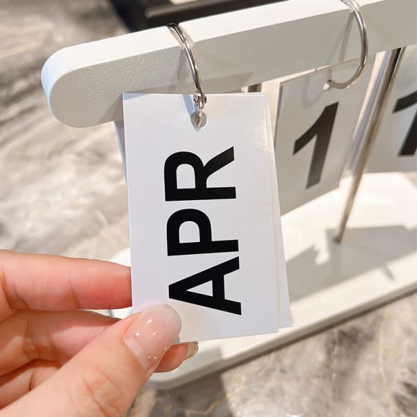 2026 New Style Desk Calendar Standing Flip Vintage Perpetual Flip Wooden Table Table Desktop Office Stand Wood Desk Calendar