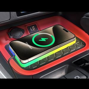 Black RGB Car Wireless Charging Pad For Apple IPhone/Watch 9V/2A Input Power