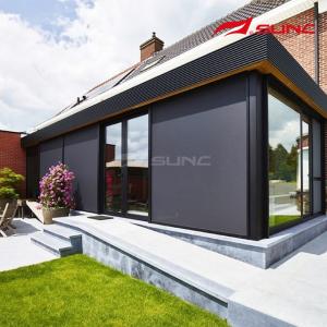China Outdoor Rainproof Zip Track Blinds Electric Roller Binds factory