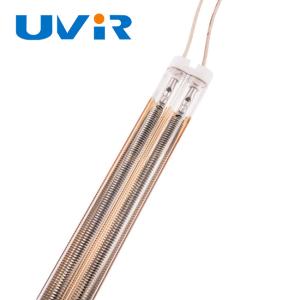China 2500w Medium Wave Straight Infrared Light 415v Gold Plated Heating Tube factory