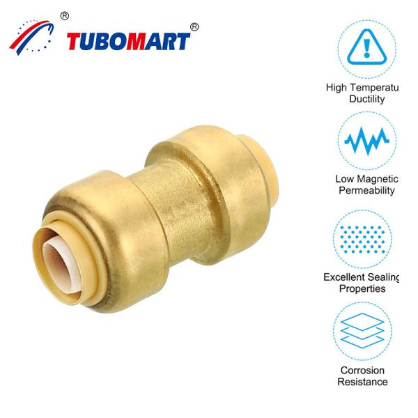 Quick Connect Water Fittings Elbow High Press Brass Material Push In Fit Pipe