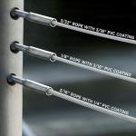 Steel Plastic Grade 7x7 3/32" x 3/16" PVC Coated Galvanized Wire Rope for