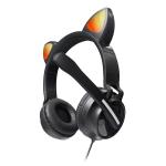 Adult HIFI Stereo Cute Cat Headphones Wireless Earphones With Mic