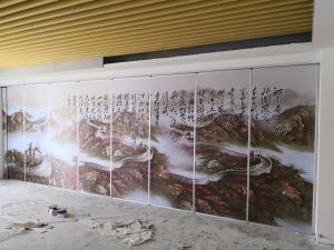 China Banquet Hall Wooden Acoustic Sliding Partition Walls / Movable Wall Panels factory