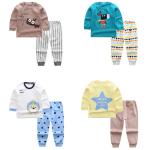Animal Patterns Long Sleeve Kids Clothing Sets , Toddler Boy Clothing Sets