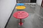 Street Furniture Gavin Park Steel Round Table With Benches Rustproof Outdoor