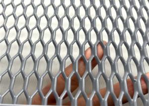 China 2.5mm Hexagonal Hole Flattened Aluminum Expanded Metal Mesh Abrasion Proof factory