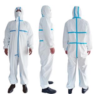 China Medical Protective Clothing Disposable Isolation Gowns Good Tensile Resistance factory
