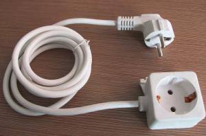 China Germany type iron board power cord, European AC socket wire factory