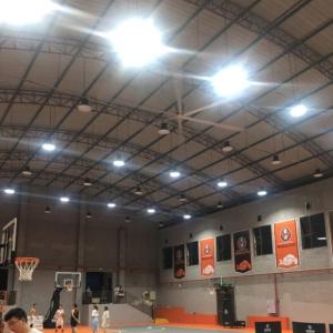 China Al-Mg Blade Material 24FT Gearbox Hvls Ceiling Fan for Large Space Ventilation in Indoor Basketball Court factory