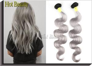 China White Hair Extensions 5A Virgin Brazilian Hair Double Machine Weft 3.5 OZ factory