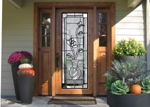 China Natural Lighting Decorative Panel Glass , Front Door Window Glass Panels factory