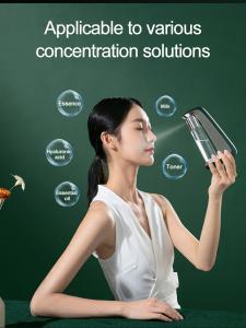China 800mA Portable Mini Cordless Spray Facial Steamer Nano Oxygen Injection 7.4V factory