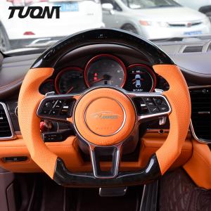 China 997 Wooden Orange Stitch Steering Wheel Porsche Alcantara Sport Car factory