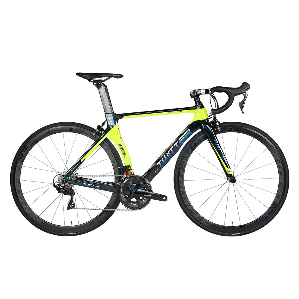 TWITTER T10 Pro Carbon Fiber Racing Bike , 50cm Road Bike Holographic Color
