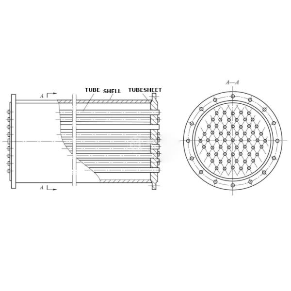 Copper Alloy Straight Tube Bundle U Stamped C68700 Tube C46400 Tubesheet