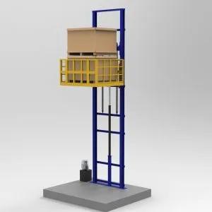China 1000kg Load Hydraulic Vertical Freight Lift 3m Goods Lift For Warehouse factory