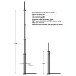 4.2m pneumatic telescopic mast for mobile CCTV trailer 1.5m retracted height