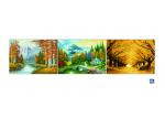 3D 30x40cm Triple Transition Flower Wall Poster 3 Images For Restaurant