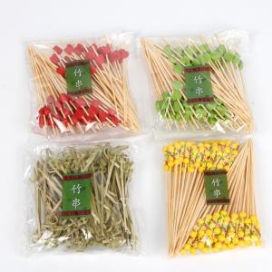 China Disposable Bamboo Burger Sticks Length 9cm / 12cm factory