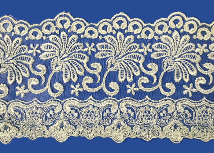 Colorful Lingerie Lace Fabric Custom Made Embroid Organza French Guipure Lace Fabric