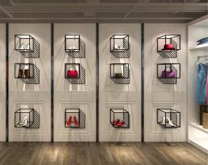 China Professional Shoe Display Shelves Shoe Shop Window Displays 350*350*350mm factory