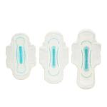 Women Anion Chip Sanitary Pads Blue Printing Strip Cotton Organic Ultra Thin