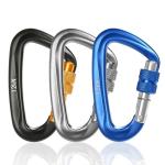 Aluminum Carabiner Small Safety Snap Hook Clip Keychain Locking OEM Acceptable