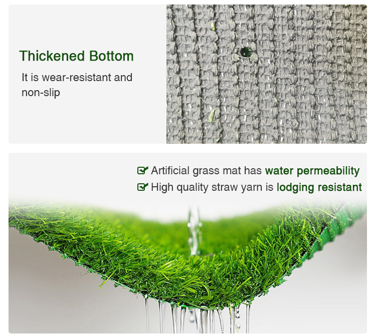 Professional synthetic garden turf outdoors grass carpet realistic artificial green turf