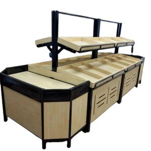 China Metallic Vegetable Display Rack Supermarket Adjustable Shelves factory