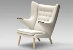Hans Wegner Papa Bear Fiberglass Arm Chair Livingroom Use High Density