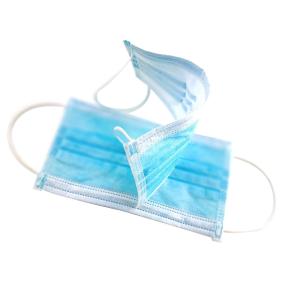 China Blue 95% Antifog Disposable Blue Earloop Face Mask factory