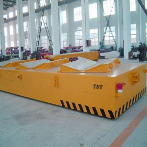 China Automatic Charging Industrial Transfer Cart , 30 Tons Material Handling Trolley factory