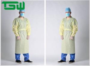 China Long Sleeve Disposable CPE Gowns With Thumb Loop factory