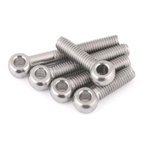 China SS304 Eye Bolt with Hole Connection Bolt DIN444 Round Head Eye Screw factory