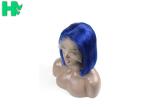 Bob Style Short Brazillian Hair Natural Looking Lace Front Wigs 180% Density