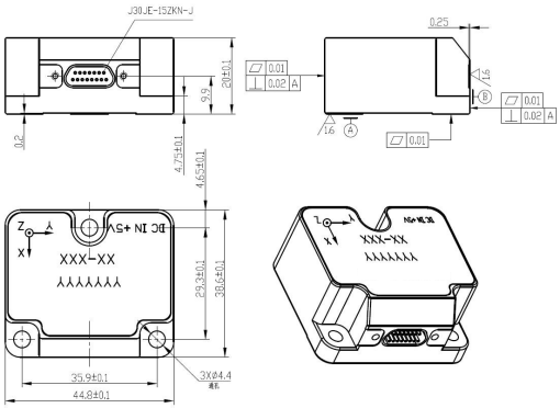 Separate 3axis Fiber Optic Gyro Close Loop Gyroscope