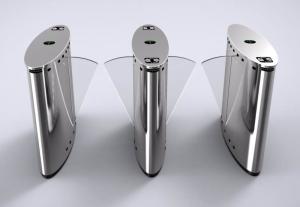 China SUS 304 Stainless Steel Flap Pedestrian Turnstile Gate flow Access Control Gate factory