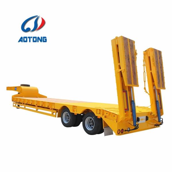 80-120 Tons Rated Load Low Loader Lowboy Truck Trailers for Equipment Transporta