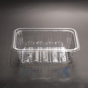 China Clear Disposable Plastic PET Rectangle Food Tray For Meat Packaging factory