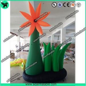 China 4m Event Party Decoration Oxford Inflatable Orange Flower Holiday Advertising Flower on sale