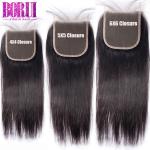 4*4 5*5 6*6 Brazilian Straight Lace Closure , Natural Hairline Wigs With Baby