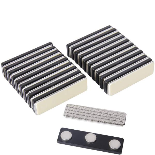 3m Self Adhesive Backing Plastic Name Badge Tags 12g Three Disc Magnets Bar