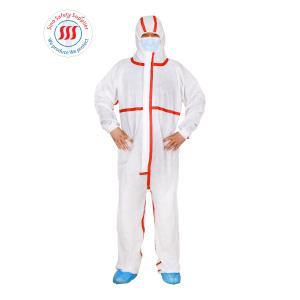 China Ppe Type5/6 Disposable Protective Workwear Asbestos Removal Sms Coverall Disposable factory