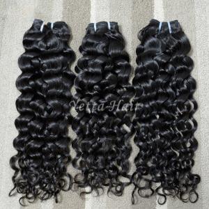 China Full Hair Bundles Malaysian Curly Hair Extensions Wet and Wavy Hair 1B# factory