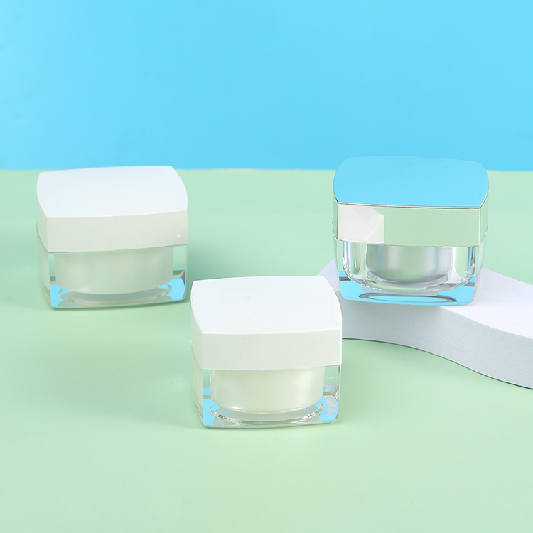 Acrylic Double Wall Nail Gel Jar for Customized Colors Makeup Plastic Cream Jar and Face Hand Hair Skin Care Body Scrub