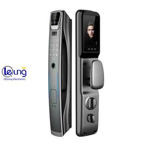 China Aluminum Alloy Face Recognition Door Lock Video Calling Face Id Smart Lock on sale